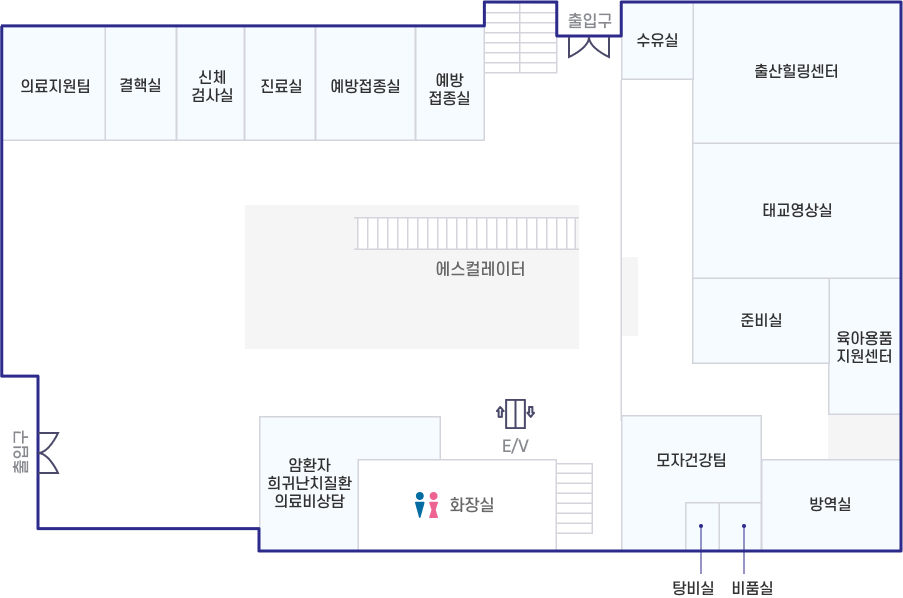 본관 남구보건소 1층 안내도 이미지