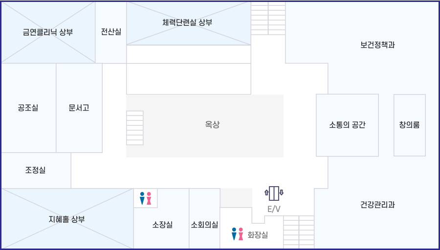 본관 남구보건소 3층 안내도 이미지