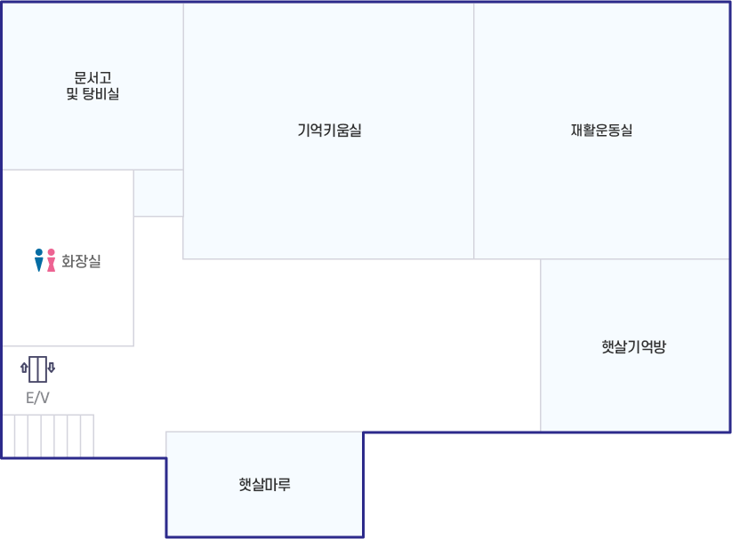 치매안심센터 북구보건소 2층 안내도 이미지